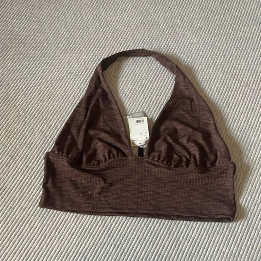 H & M Divided Brown Halter Bralette